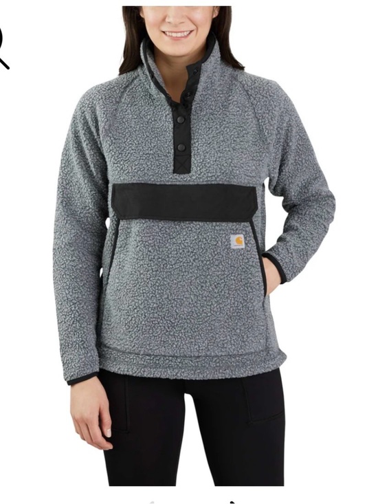 Carhartt Jackets & Blazers - Carhartt Gray Sherpa Pullover with Black Trim